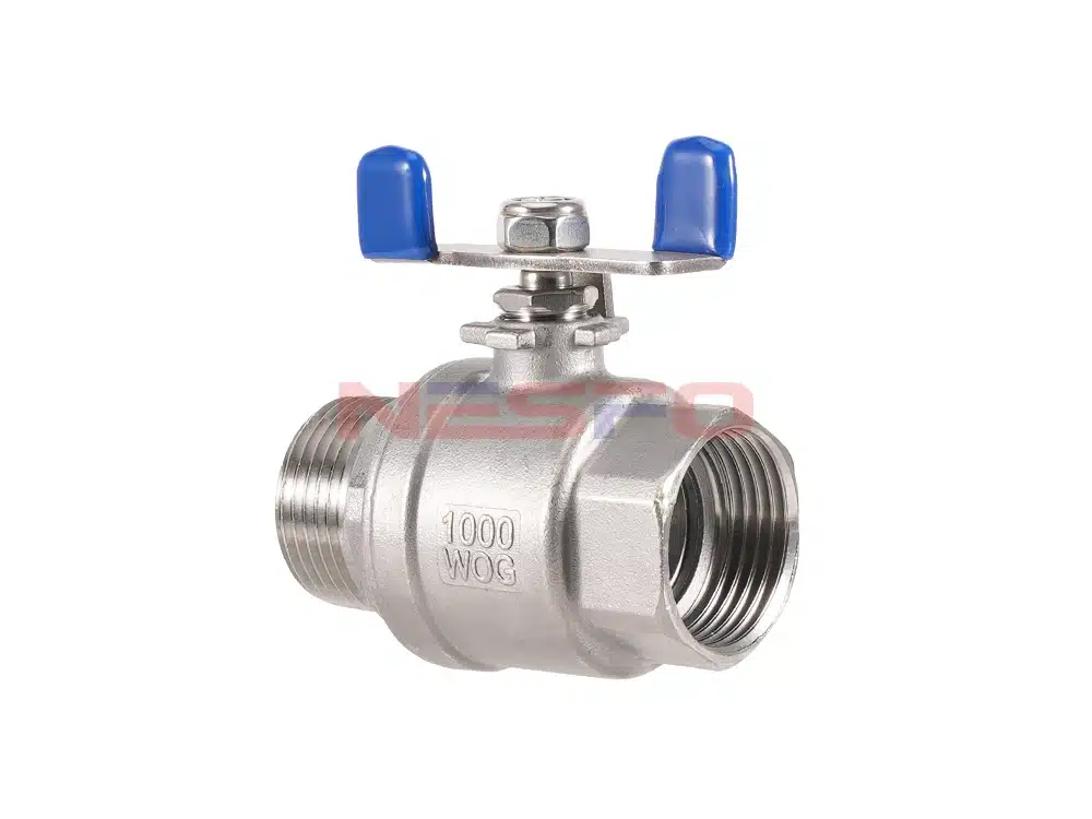 Двухсекционный шаровой кран из нержавеющей стали 304 с внутренней и внешней проволокой Q31F-16P