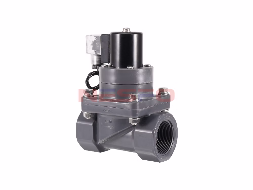 UPVC Female‑Threaded Corrosion-Resistant Solenoid Valve ZCF Series
