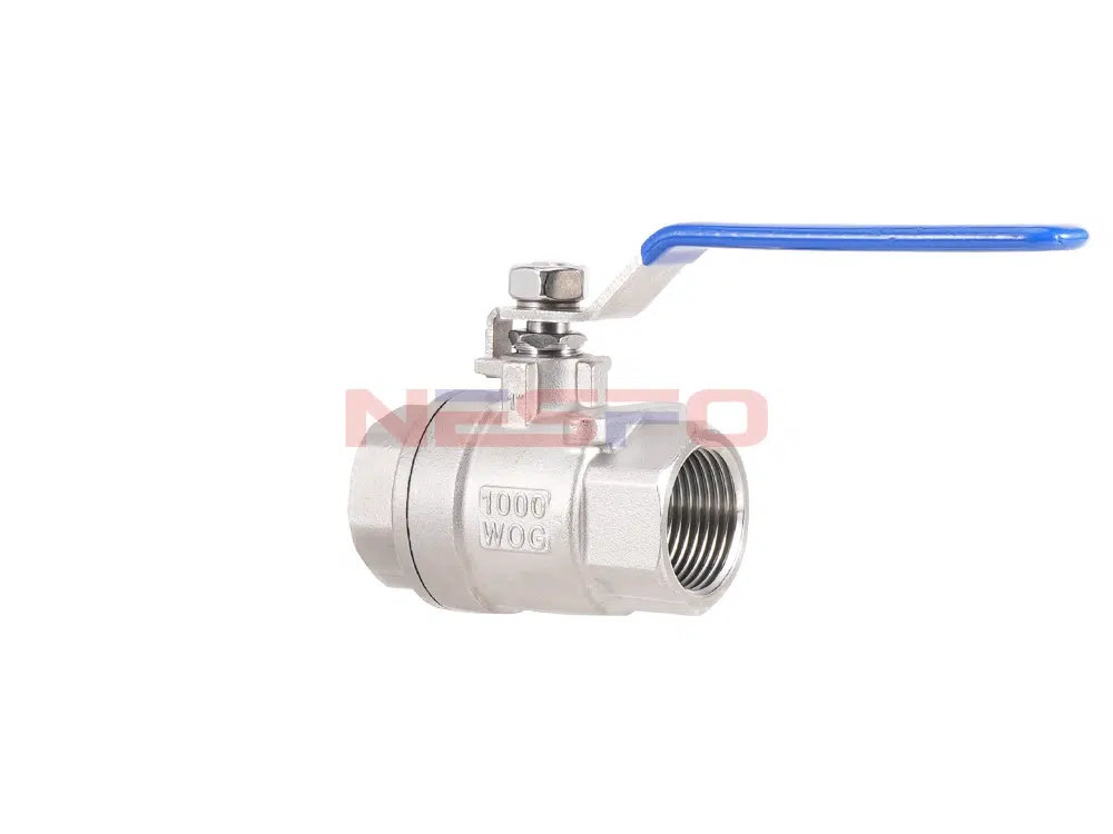 วาล์วลูกบอลแบบสองชิ้นชนิดสกรู สแตนเลสสตีล 304 Q11F-16P