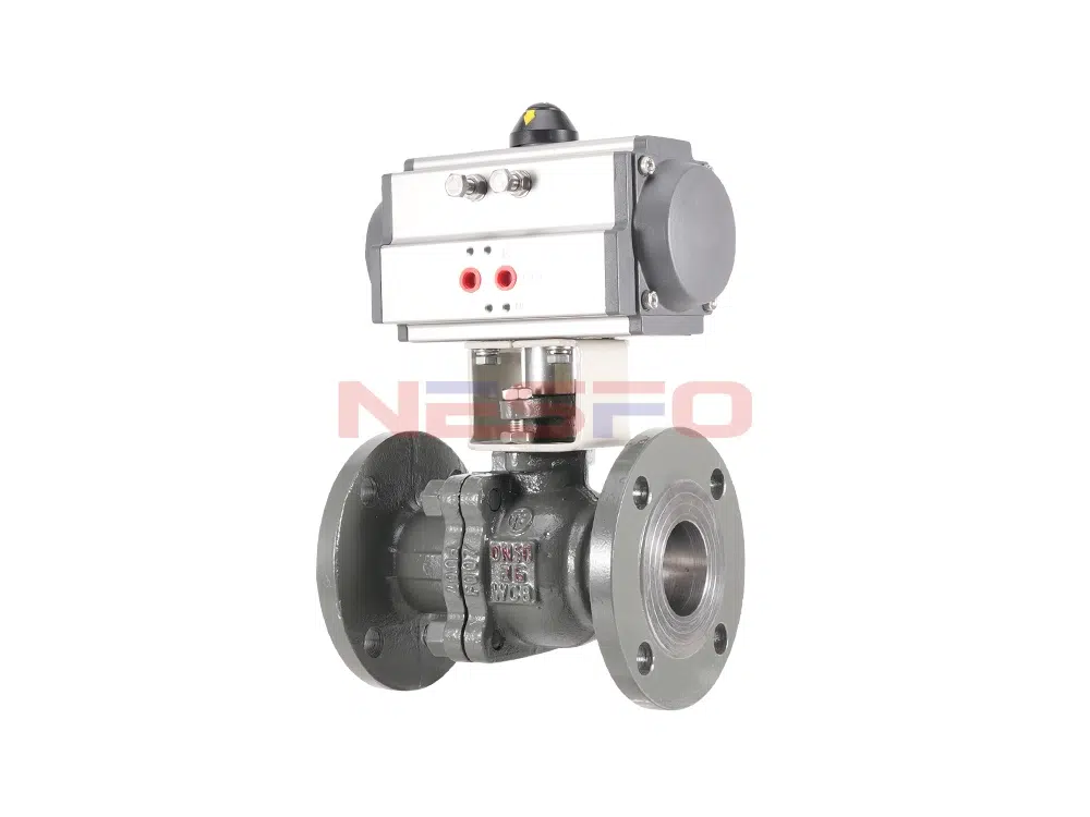 Литой стальной пневматический фланцевый шаровой кран Q641F-16C