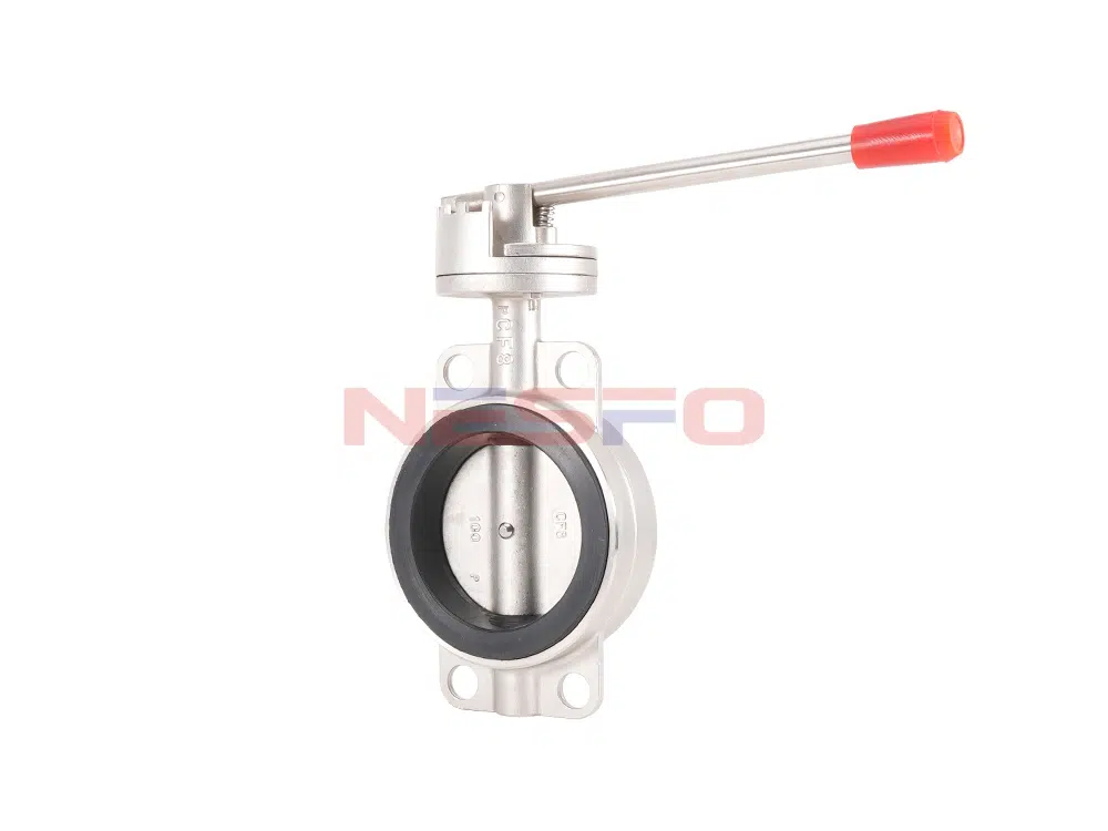 304不锈钢压杆式对夹蝶阀 D71X-10P