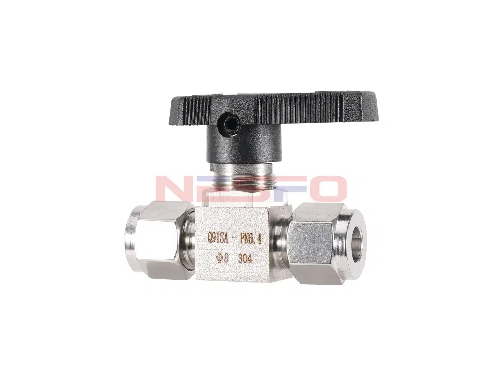 304不锈钢卡套式直通球阀 Q91SA-64P