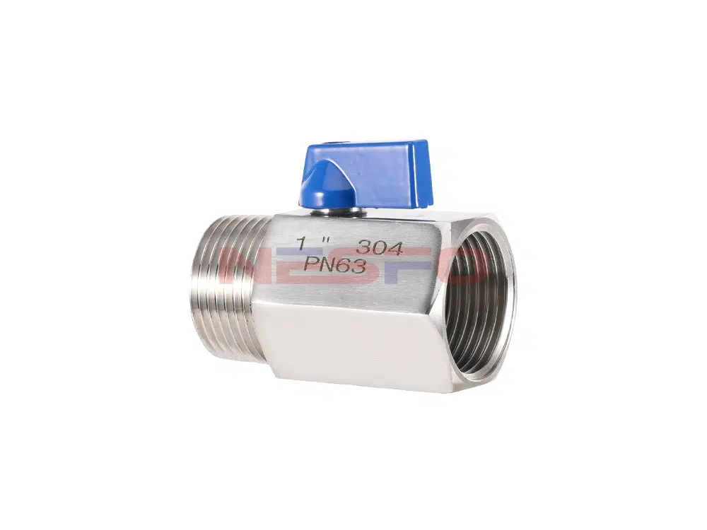 304 тот баспайтын болаттан жасалған мини шар клапаны, ер және әйел жіптері бар Q31F-63P