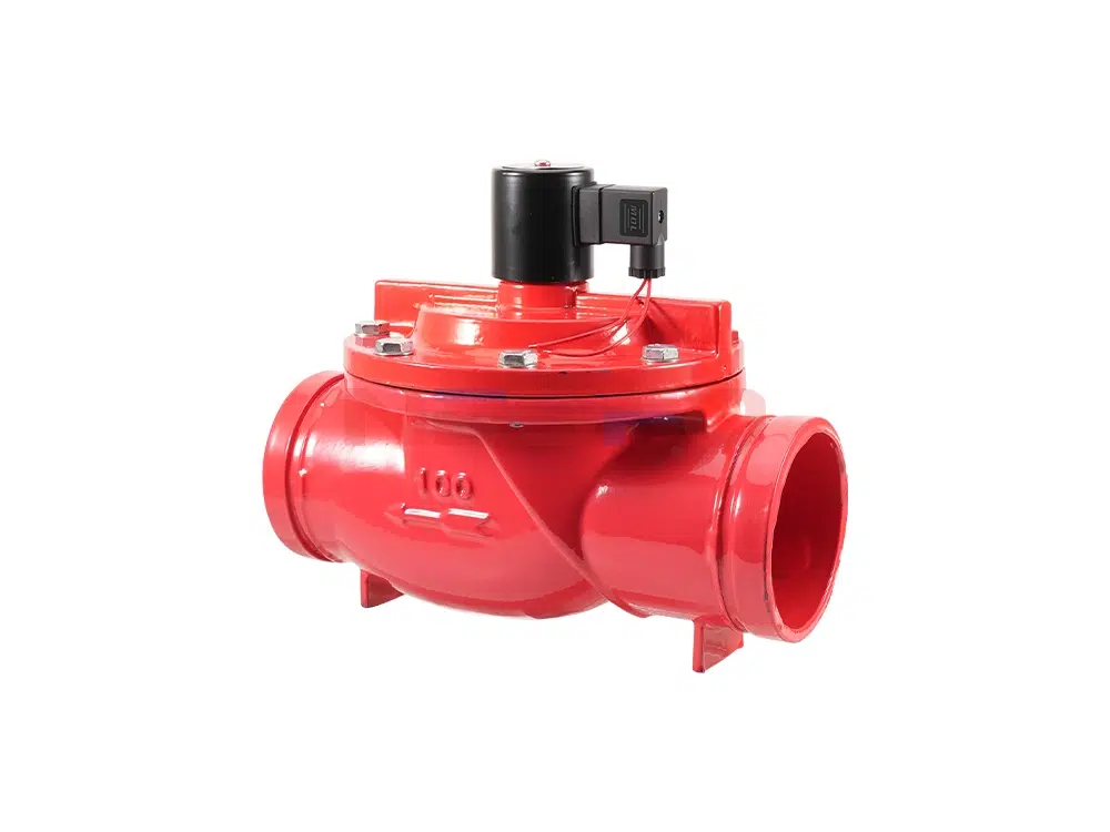 球墨铸铁沟槽常闭式电磁阀 ZCS/DF系列