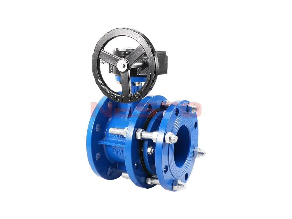 球墨铸铁伸缩法兰蝶阀 SD341X-16Q