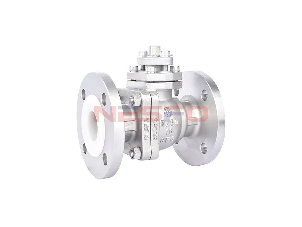 304不锈钢衬氟法兰球阀 Q41F46-16P