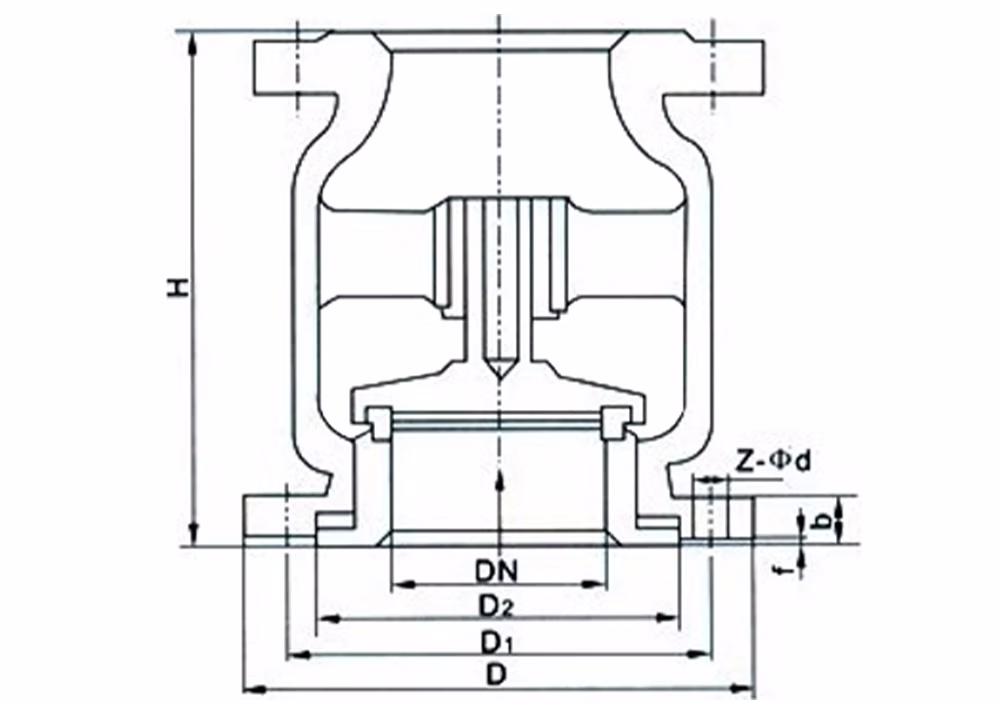 304 Stainless Steel Vertical Check Valve H42W-16P