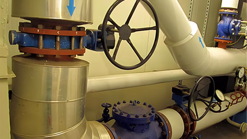 Key Valves in the Air Conditioning Pump Room: Butterfly Valve
