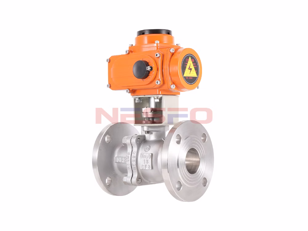 304 katup bola flensa listrik stainless steel Q941F-16P