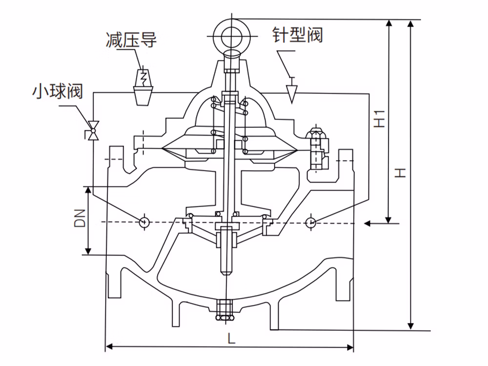 球墨铸铁限流止回阀 LH45X-16Q